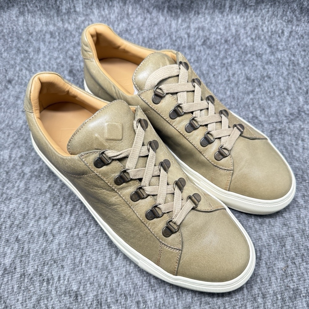 KOIO Capri Italian Leather Low Top Sneakers Olive Green EU 41 US 8 Men Women 9.5